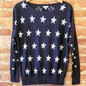 Gap Silk Blend Pullover Star Sweater